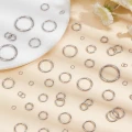Duży zestaw OGNIWA kółka montażowe 8 rozmiarów stal szlachetna 1200szt