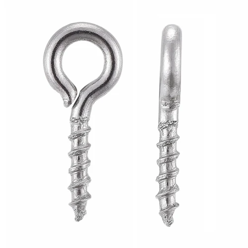 Szpilki montażowe haczyki 10x4mm wkręty z oczkiem stal szlachetna 20szt