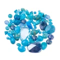 Koraliki akrylowe MIX fantazyjnych kształtów wzorów BOHO whimsical turkusowe teal 20g