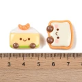 ZAW437 Zawieszki z żywicy przekąski tost ciasteczko babeczka jelly cat 5szt