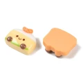 ZAW437 Zawieszki z żywicy przekąski tost ciasteczko babeczka jelly cat 5szt