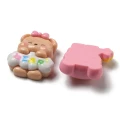 ZAW438 Zawieszki z żywicy miś misie tęcza chmurka księżyc jelly cat 5szt