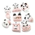 ZAW439 Zawieszki z żywicy happy panda misie jelly cat 5szt mix