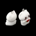 ZAW440 Zawieszki z żywicy happy białe kotki rybka kotek jelly cat 5szt mix