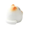 ZAW441 Zawieszki żywica jelly cat chiński biały rudy kotek kawaii cute 2szt