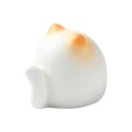 ZAW442 Zawieszki żywica jelly cat chiński biały rudy kotek kawaii cute 2szt