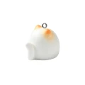 ZAW442 Zawieszki żywica jelly cat chiński biały rudy kotek kawaii cute 2szt