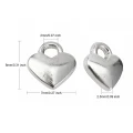 Zawieszki charm metalowe serce SERDUSZKO 8mm do bransoletek 10szt