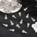 Zawieszki metalowe ŚLIMAK SPIRALA WIR stare srebro 17mm 10szt