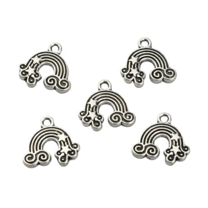 ZAW456 Zawieszki metalowe charm tęcza RAINBOW gwiazdki cute do bransoletek 5szt