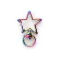 Karabinek karabińczyk obrotowy GWIAZDA gwiazdka 2szt RAINBOW tęczowy opalizujący