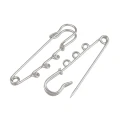 BRO11 agrafka ozdobna metalowa baza broszki 3 oczka 50mm 2szt