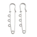 BRO11 agrafka ozdobna metalowa baza broszki 3 oczka 50mm 2szt