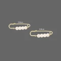 BRO12 AGRAFKI agrafka ozdobna broszka do sukienki ubrania z perełkami 38mm złota 2szt