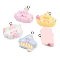 ZAW484 Zawieszki z żywicy chmurki chmurka obłok jelly cat 5szt mix