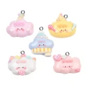 ZAW484 Zawieszki z żywicy chmurki chmurka obłok jelly cat 5szt mix