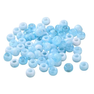 KOP175 Koraliki oponki 9mm kandi pony bead błękitne niebieskie ombre 20szt