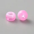 KOP176 Koraliki oponki 9mm kandi pony bead różowe i białe ombre 20szt