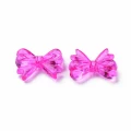 KOK286 Koraliki akrylowe KOKARDKI kokardka 18mm MIX kolorowe przezroczyste 20sz