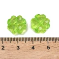 KOK287 Koraliki akryl KONICZYNKA koniczyna zielone koniczynki 13mm 10szt