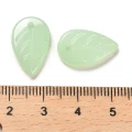 KLI37 Koraliki zawieszki akrylowe listeczki LISTKI seledynowe mleczne 10szt
