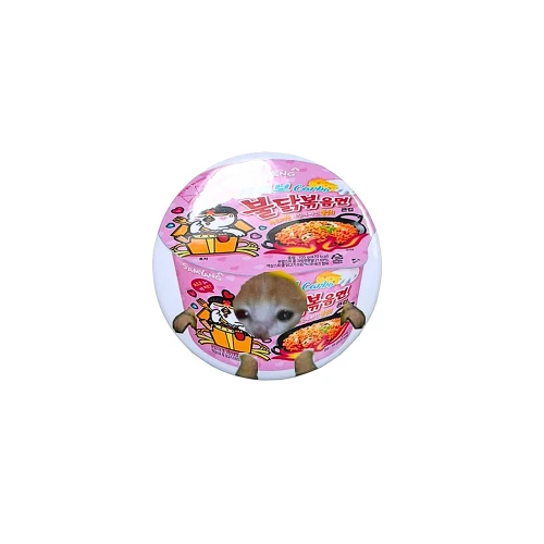 PRZ135 Przypinka button badzik Buldak ramen zupka kot 32mm M
