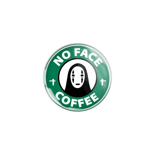 PRZ214 Przypinka button badzik Kaonashi No Face COFFEE Studio Ghibli 32mm M