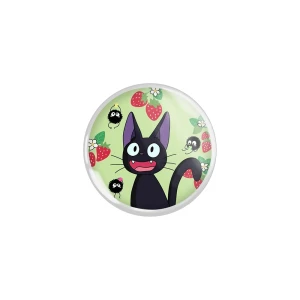 PRZ217 Przypinka button badzik Kotek kot Jiji z Kiki's Delivery Service anime 32mm M
