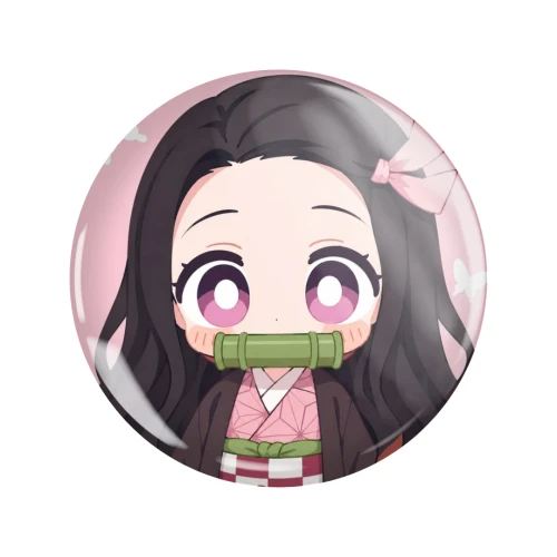 PRZ220 Przypinka button badzik Nezuko z Demon Slayer 58mm L