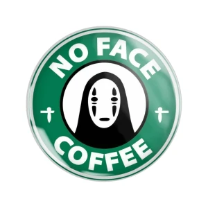 PRZ224 Przypinka button badzik Kaonashi No Face COFFEE Studio Ghibli 58mm L