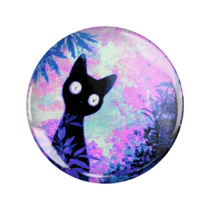 PRZ237 Przypinka button badzik kot kotek galaxy trippy 58mm L