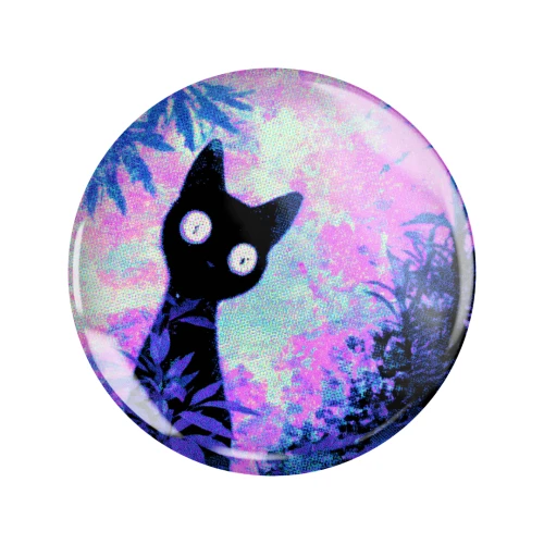 PRZ237 Przypinka button badzik kot kotek galaxy trippy 58mm L