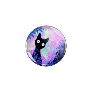 PRZ238 Przypinka button badzik kot kotek galaxy trippy 32mm M