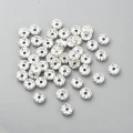 PC4 Przekładki srebrne dyski falowane z cyrkoniami 8mm kółko cyrkonie 20szt