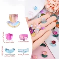KSZ148 Koraliki szklane listki 5szt i TULIPAN kwiatek tulipanki 5szt mix