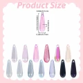 KSZ149 Koraliki szklane opalizujące łezka kropla łezki 23mm mix 10szt