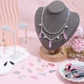 KSZ149 Koraliki szklane opalizujące łezka kropla łezki 23mm mix 10szt