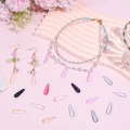 KSZ149 Koraliki szklane opalizujące łezka kropla łezki 23mm mix 10szt