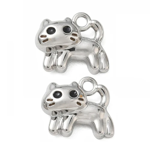 ZAW491 Zawieszki 3D metalowe emaliowane powlekane kotek kot kotki 2szt