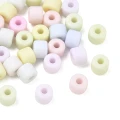 KOK290 Koraliki akrylowe oponki baryłki kolumny rurki pastelowe 4.5mm 50szt