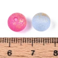 KSZ151 koraliki szklane KULE kulki KULA 8mm 20szt akwarela plamki