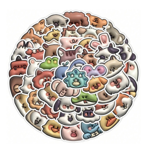 W20 Naklejki STICKER BOMB WLEPY wlepki EFEKT 3D na laptop samochód 50szt