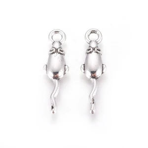ZAW495 Zawieszki metalowe mysz MYSZY myszki do bransoletek 21mm 5szt