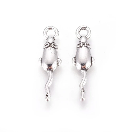 ZAW495 Zawieszki metalowe mysz MYSZY myszki do bransoletek 21mm 5szt