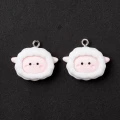 ZAW505 Zawieszki żywica owca owieczka kawaii cute 2szt