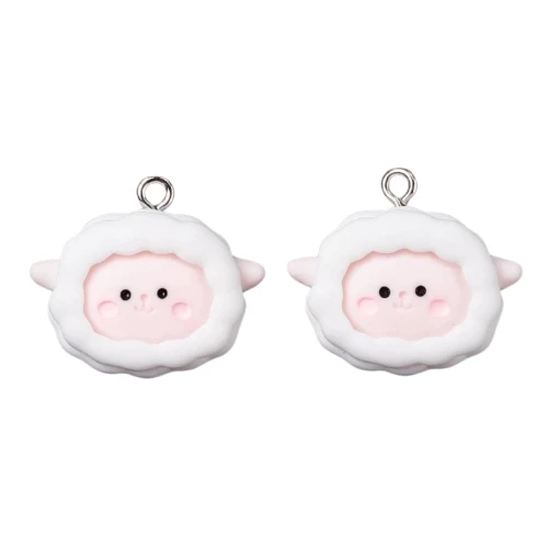 ZAW505 Zawieszki żywica owca owieczka kawaii cute 2szt
