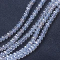 KSZ157 Koraliki szklane RONDELLE fasetowane 4mm opalizujące AB sznur 100szt