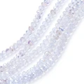 KSZ157 Koraliki szklane RONDELLE fasetowane 4mm opalizujące AB sznur 100szt