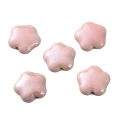 CER4 Koraliki GWIAZDKI gwiazda ceramiczne porcelanowe 15mm 2szt różowe