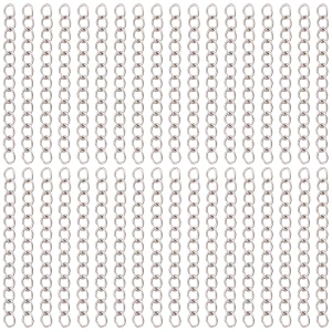 LAN11 łańcuszek łańcuszki przedłużanie 40x3mm bransoletki stal szlachetna 20szt